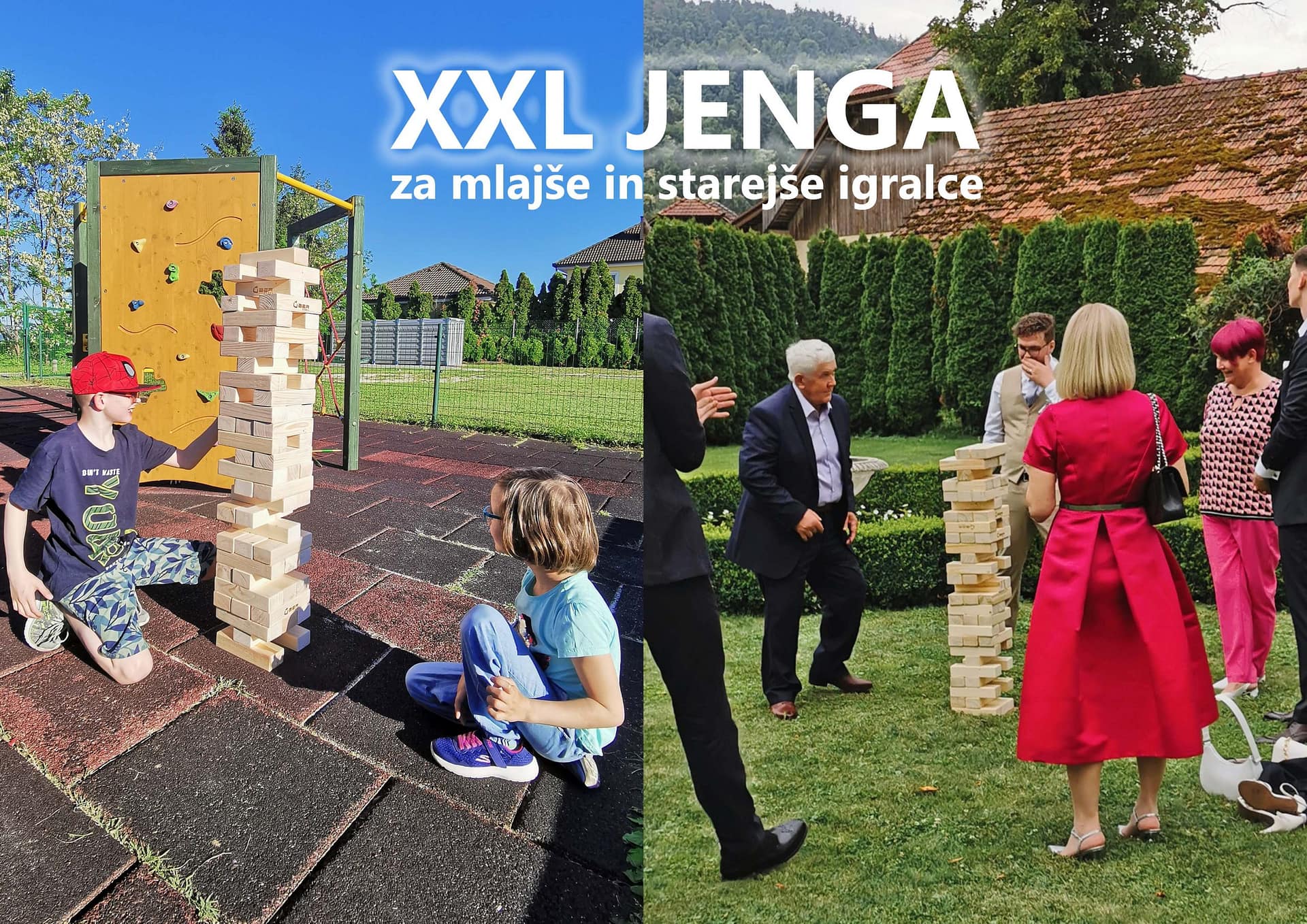 Odlična igra majav stolp ali JENGA.