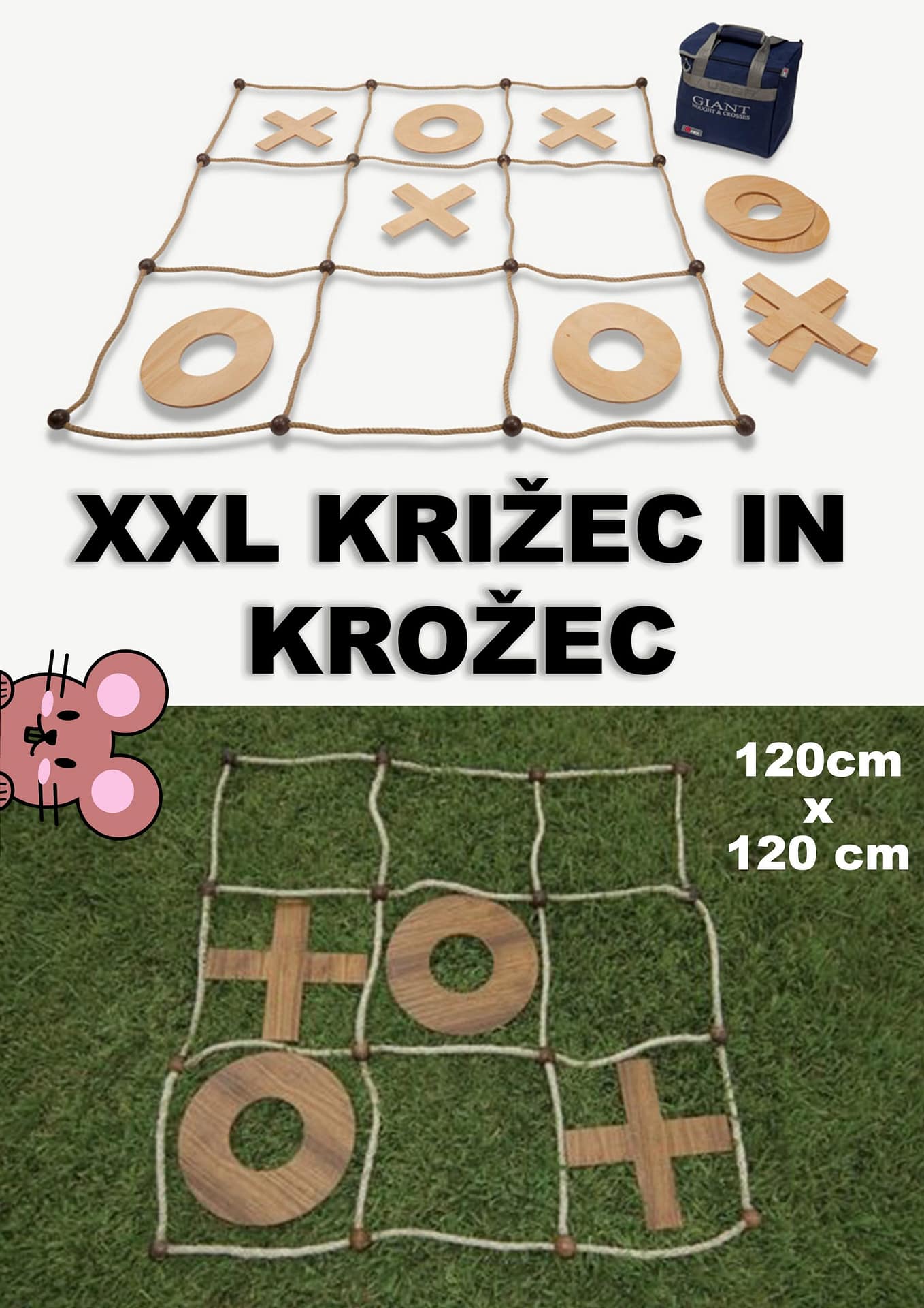 Igra Križec in Krožec. Za dva igralca.
